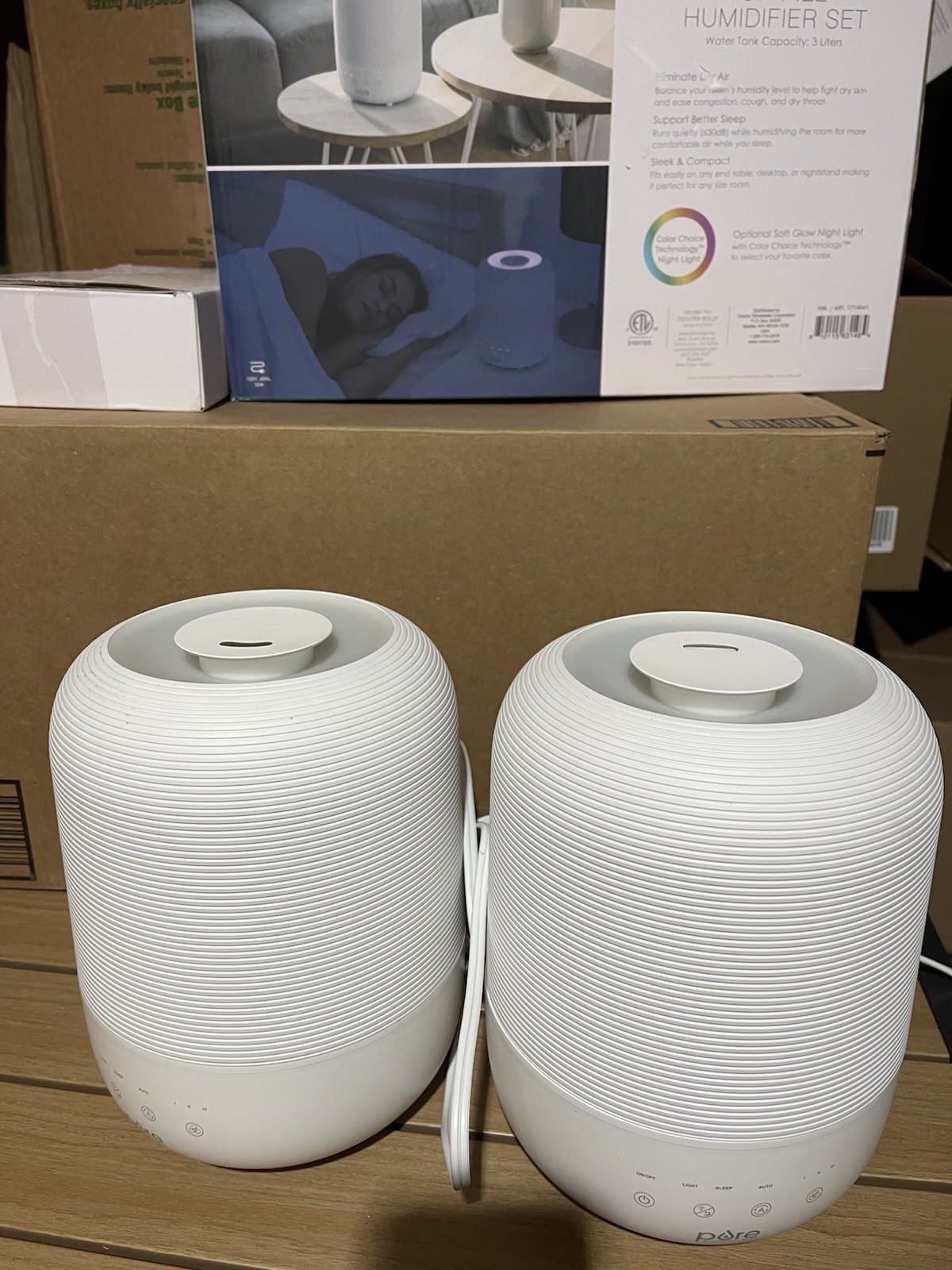 Pre Owned Pure Enrichment Hume Sense Humidifier 2-Pack