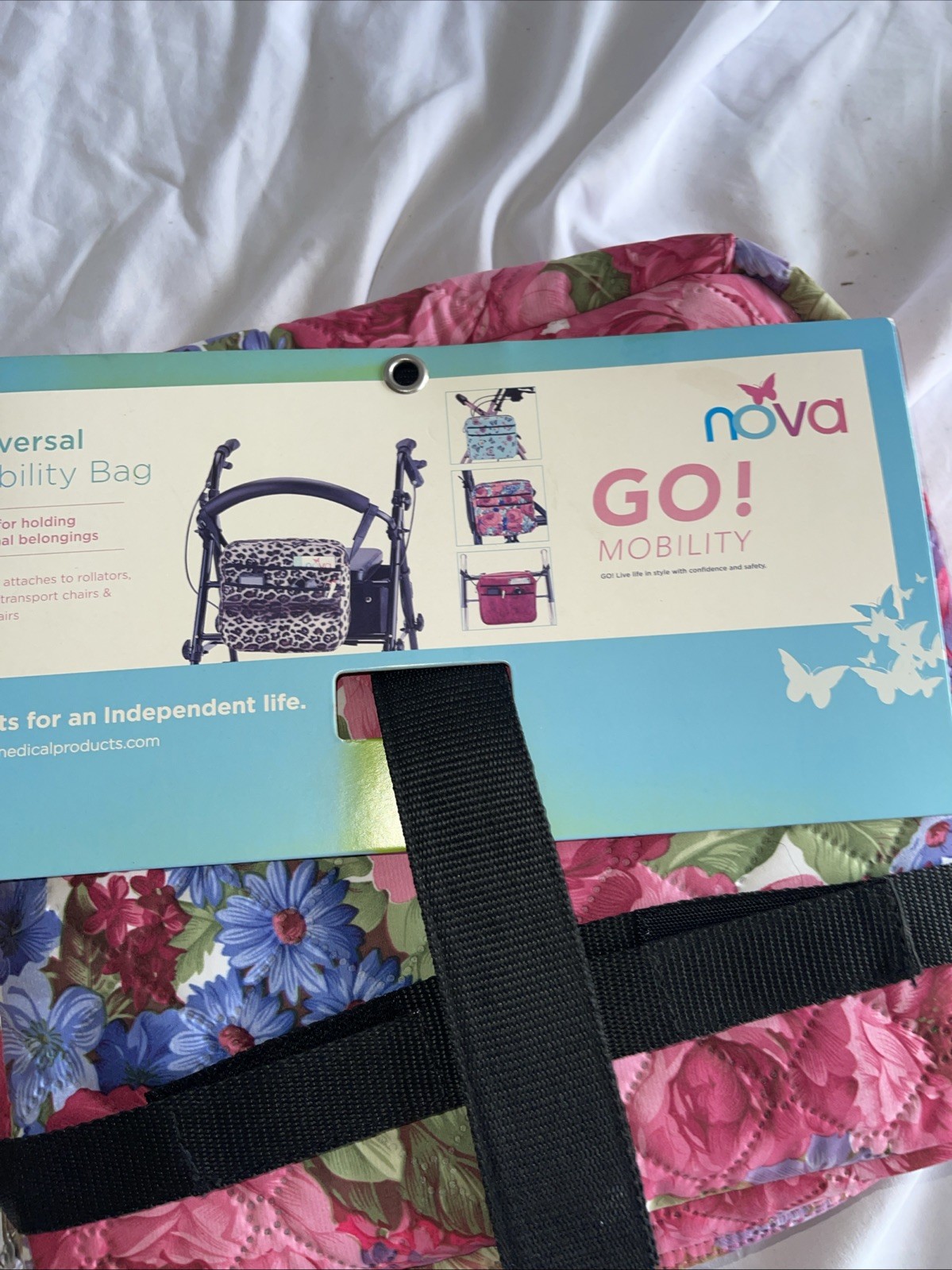 NOVA Floral Fabric Storage Bag for Walker/Wheelchair - photo 2