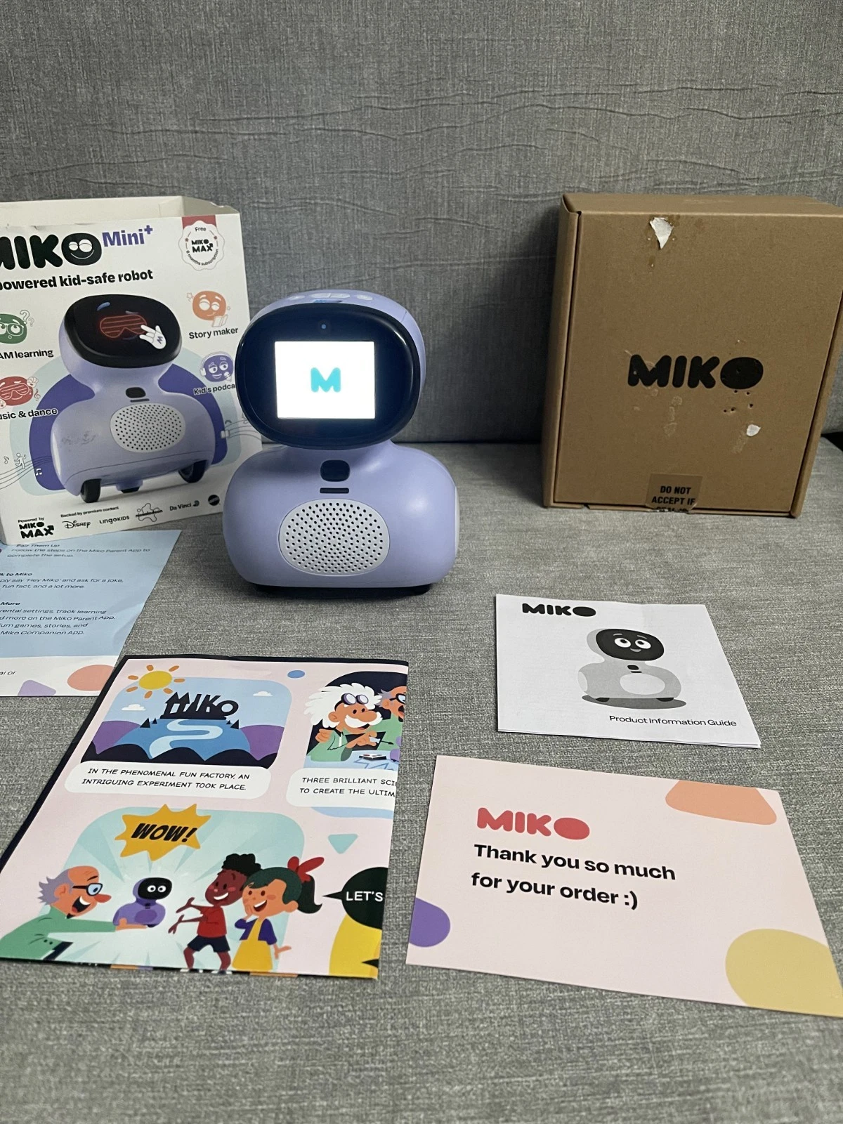 NEW Miko Mini Purple AI Robot for Kids STEM Learning