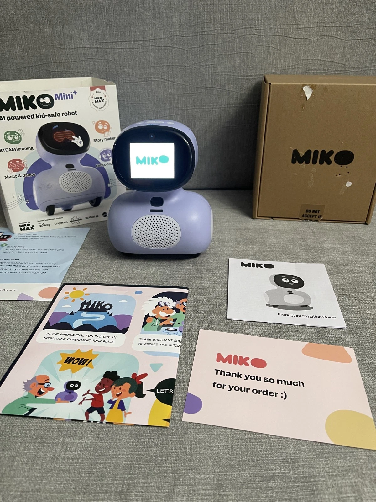 NEW Miko Mini Purple AI Robot for Kids STEM Learning - photo 3