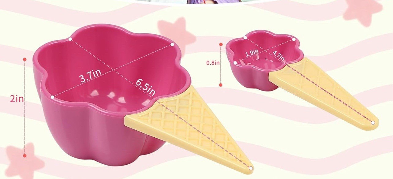 New Ice cream Bowl With Spoon Set Of 6 Bowls And 6 Spoons - photo 3
