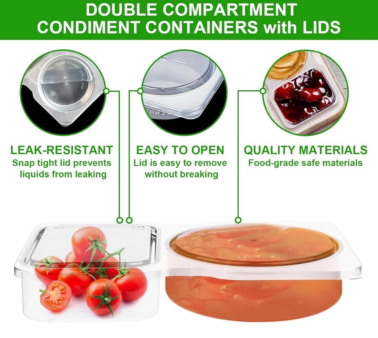 16pcs Reusable Snack & Dipping Containers w/ Lids - photo 4