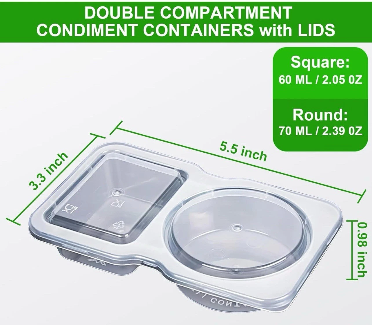 16pcs Reusable Snack & Dipping Containers w/ Lids - photo 5