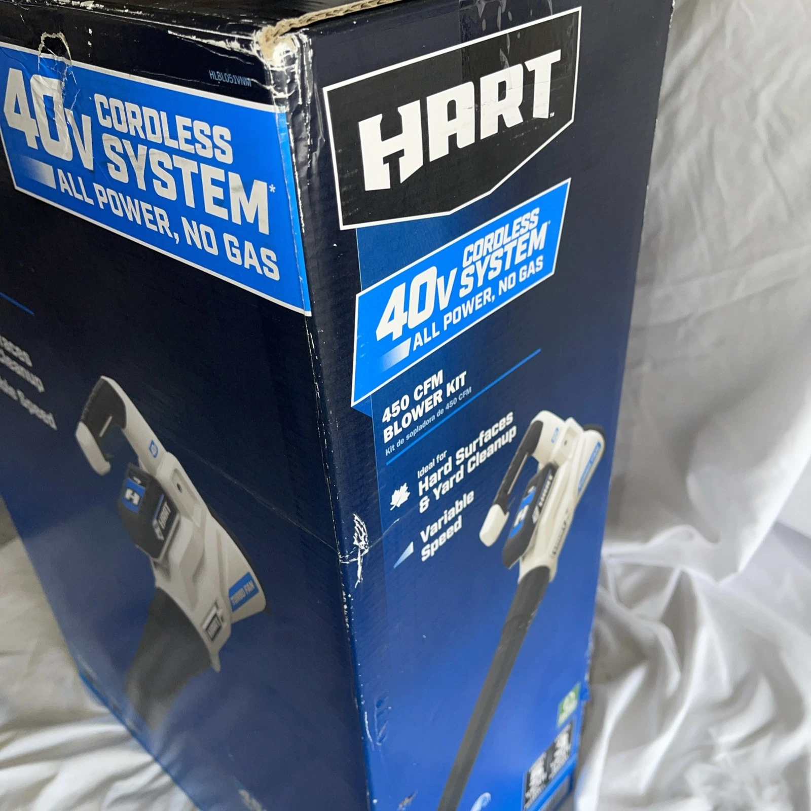 BRAND NEW 40V HART 450 CFM HLBL051VNM Handheld Leaf Blower - Whi - photo 2