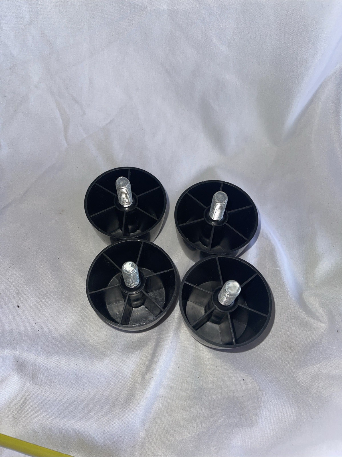 2" Universal Black Plastic Furniture Legs Sofa/Couch Riser Set o - photo 2
