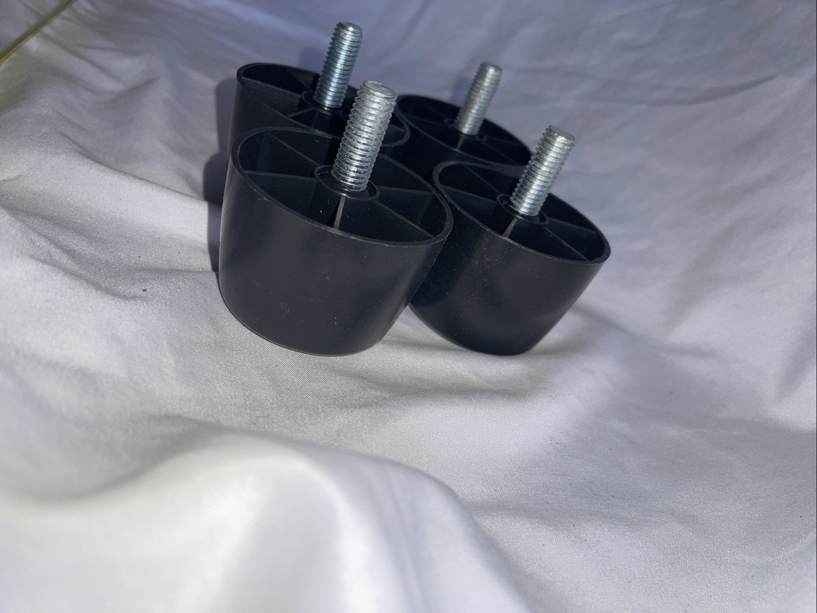 2" Universal Black Plastic Furniture Legs Sofa/Couch Riser Set o - photo 4