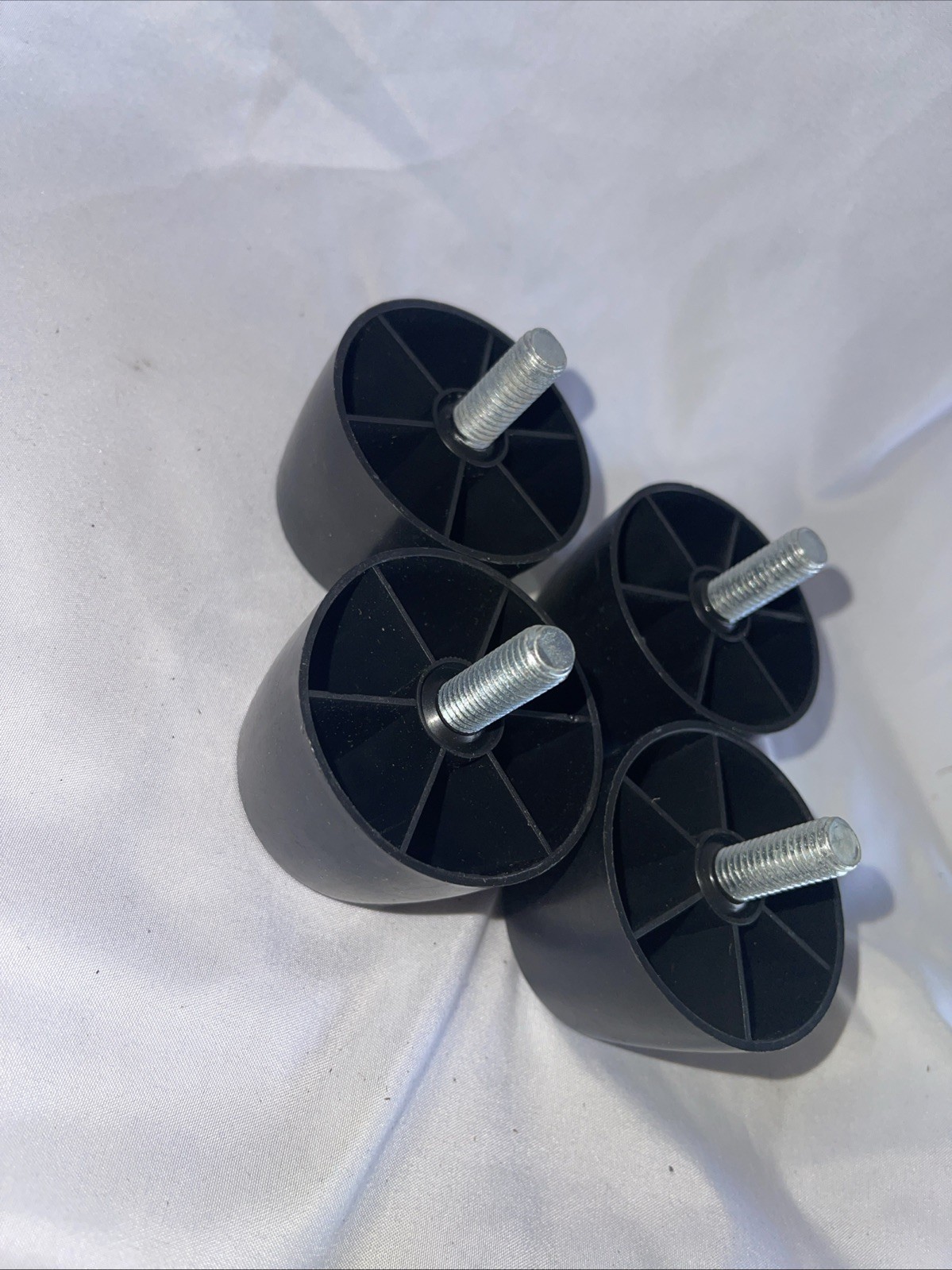 2" Universal Black Plastic Furniture Legs Sofa/Couch Riser Set o - photo 5