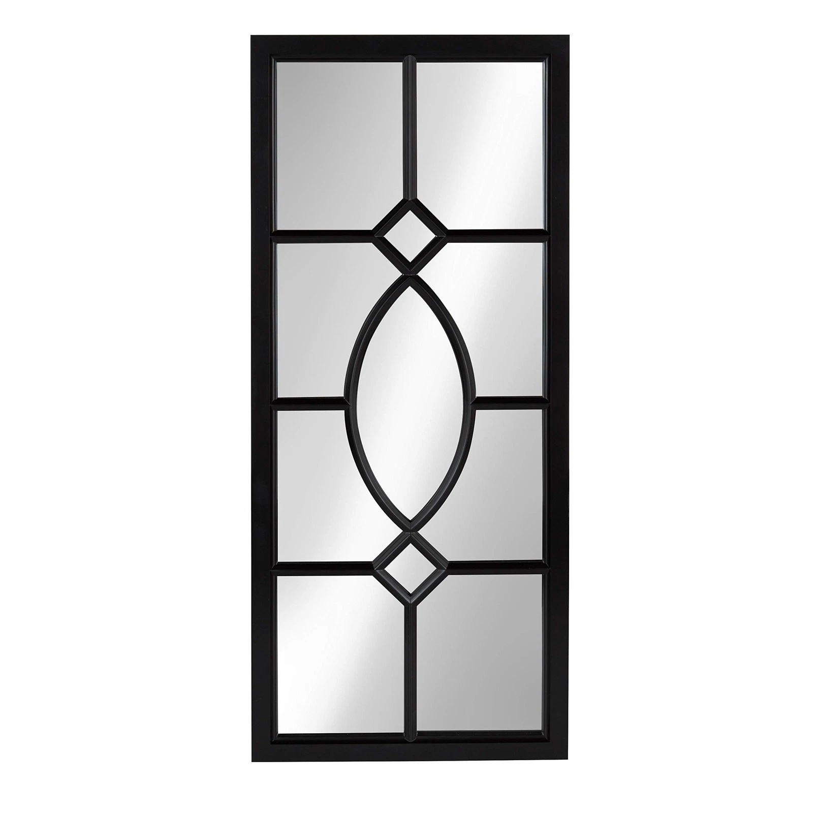 Kate and Laurel Cassat Modern Window Wall Mirror, Black - photo 2