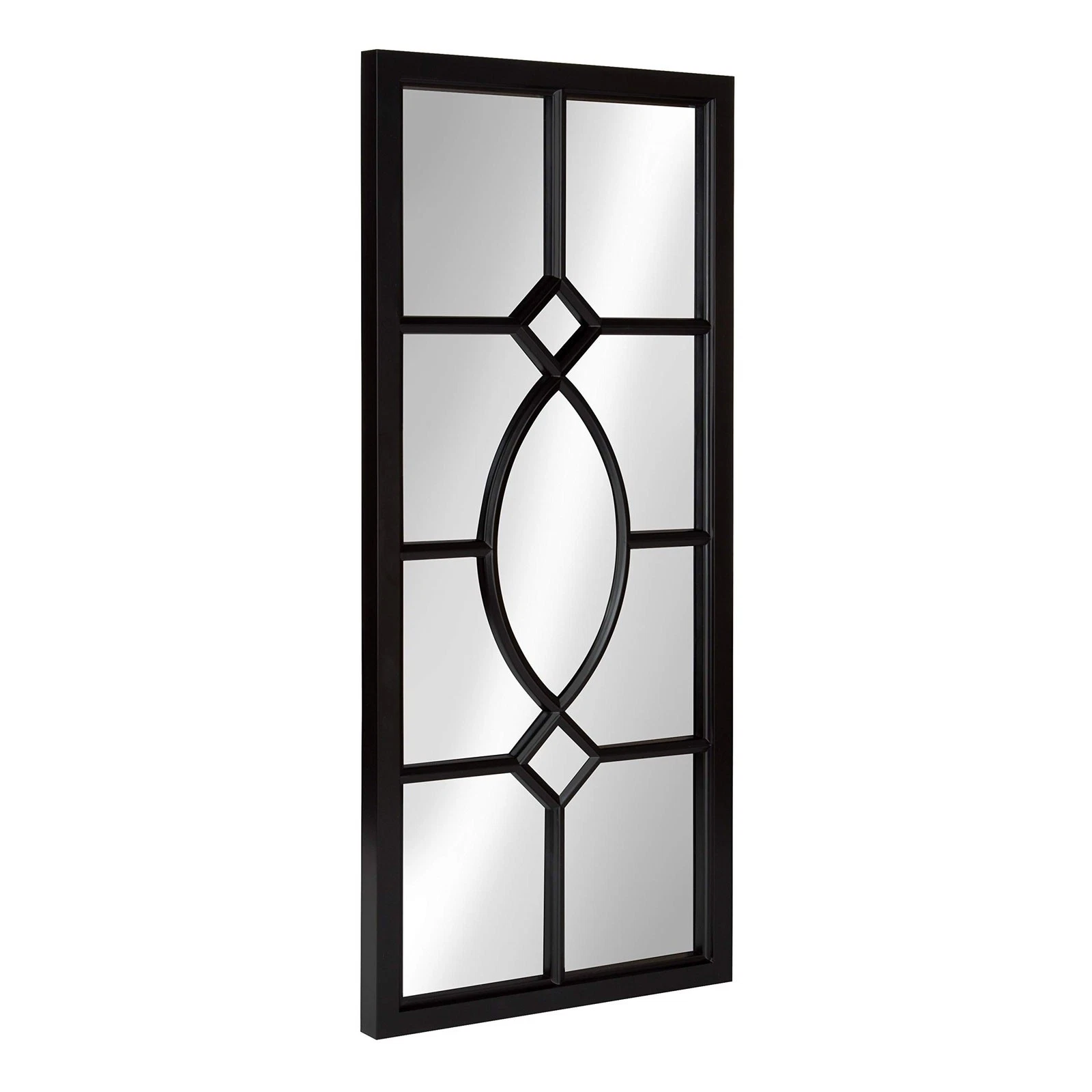Kate and Laurel Cassat Modern Window Wall Mirror, Black - photo 3
