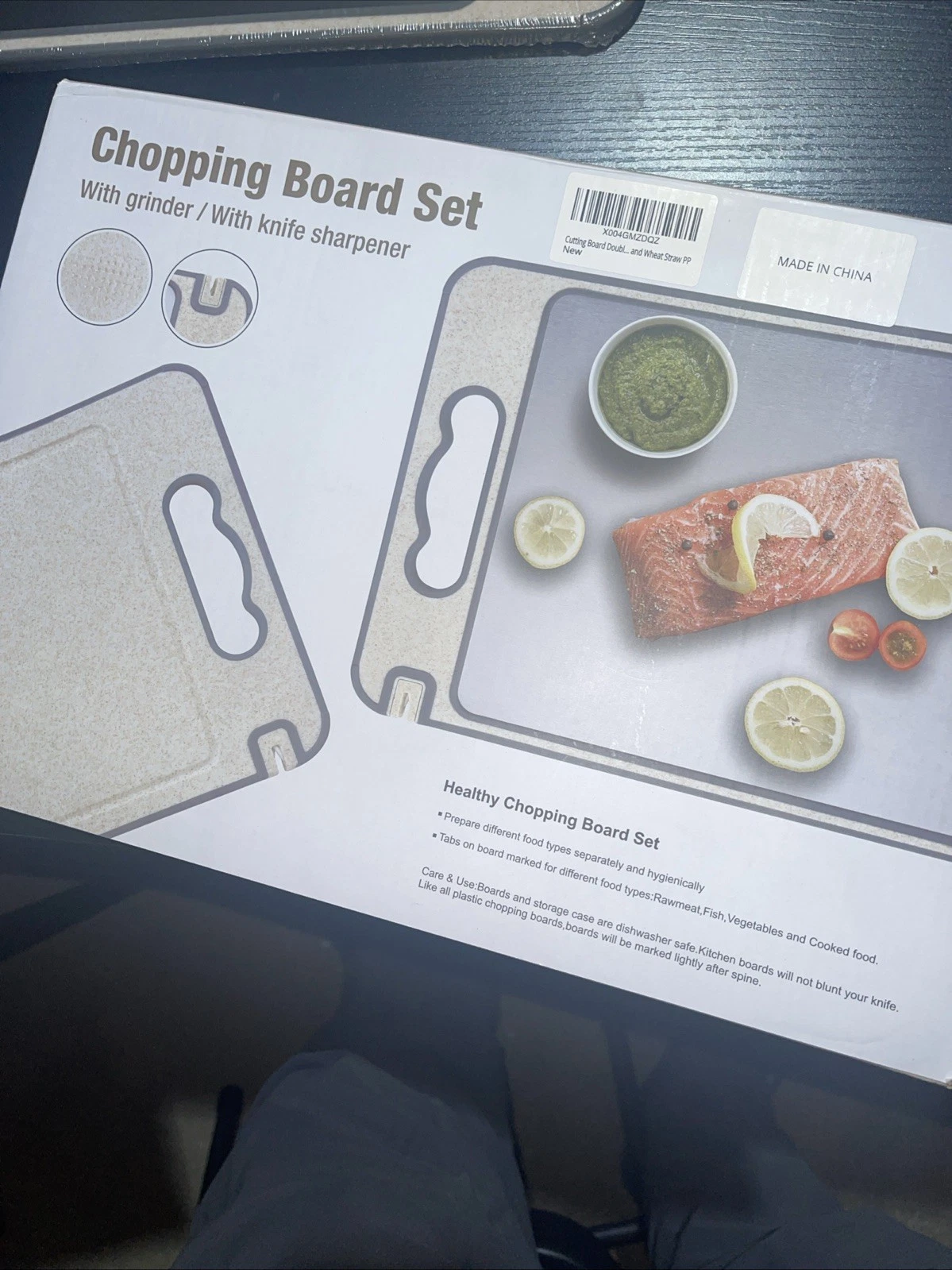 Cutting Board Double-Sided Stainless Steel with Knife Sharpener