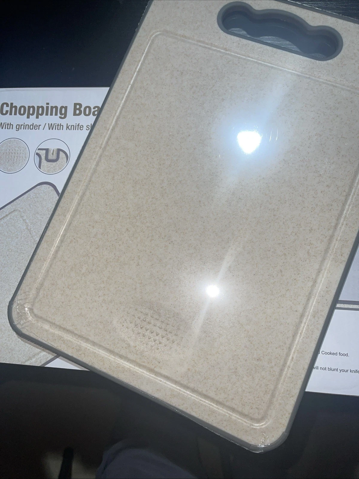 Cutting Board Double-Sided Stainless Steel with Knife Sharpener - photo 3
