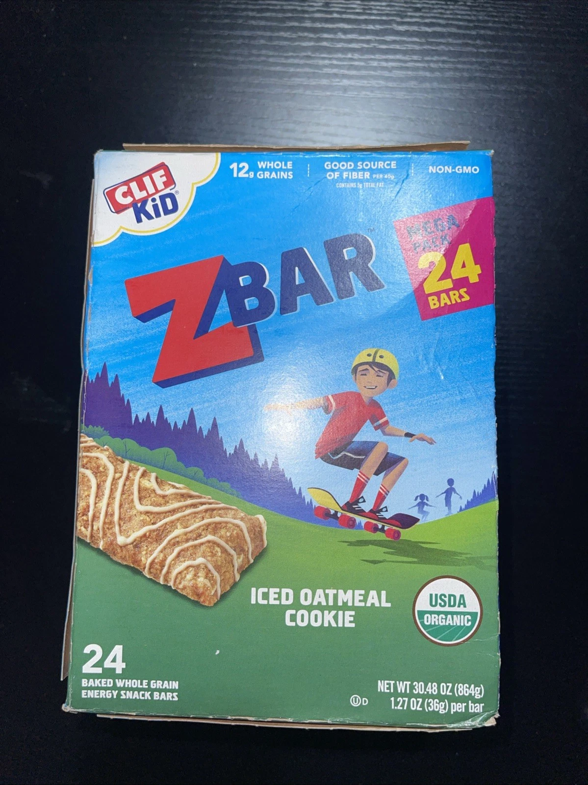 24-Pack Zbar Iced Oatmeal Cookie Soft-Baked Snack Bars - Organic