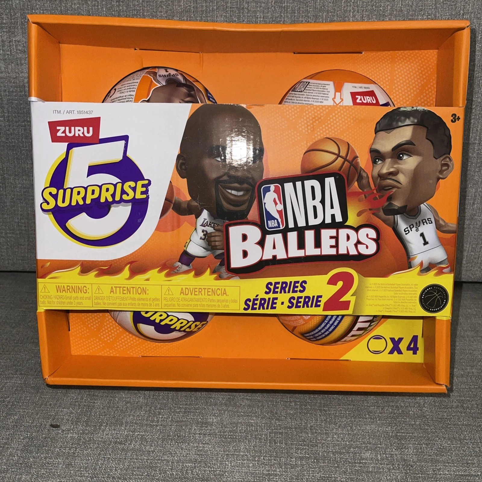 Zuru 5 Surprise NBA Ballers Series 2 Mystery Pack Lot of 4