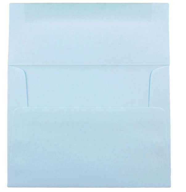 JAM PAPER A7 Invitation Envelopes - Blue - 50 Pack