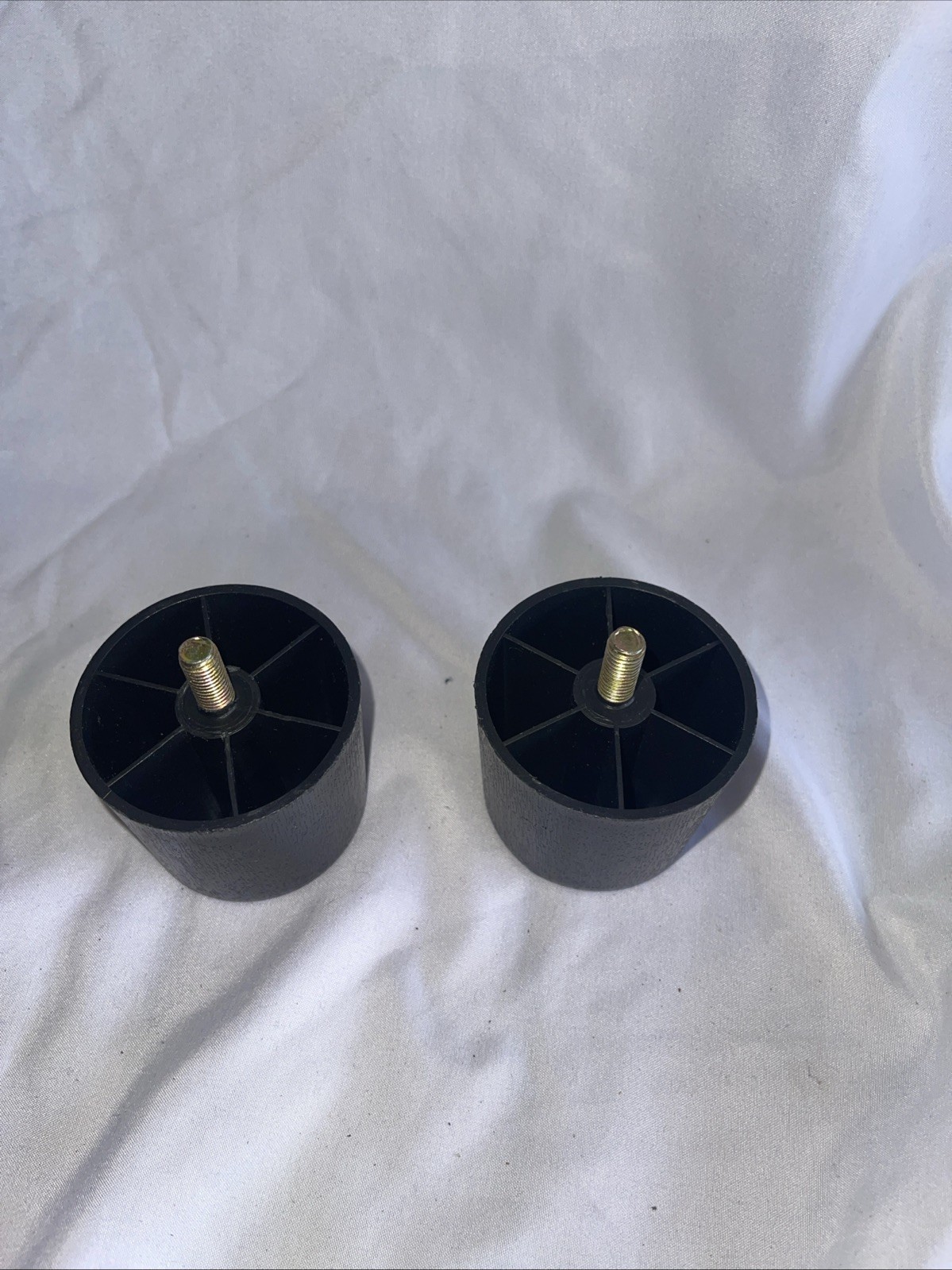 2" Black Plastic Furniture Legs Sofa/Couch Riser Set (2) - photo 2