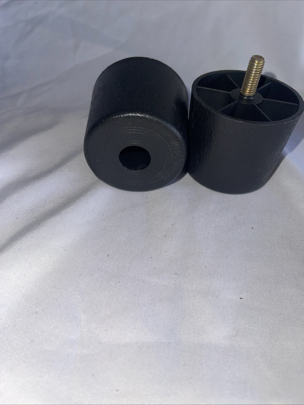2" Black Plastic Furniture Legs Sofa/Couch Riser Set (2) - photo 3