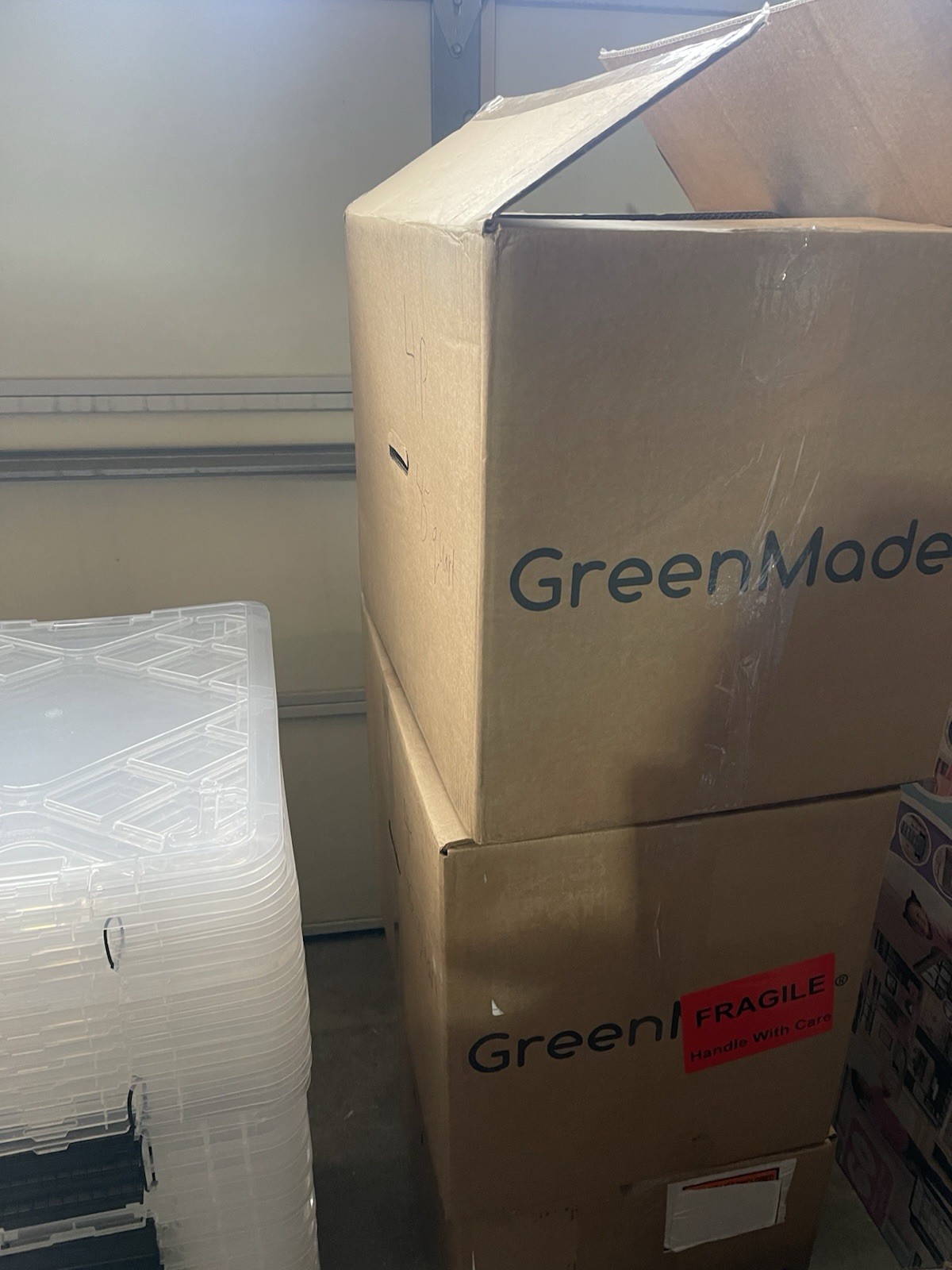 3-Pack Greenmade InstaView 45 Multi-Use Storage Bins, Clear