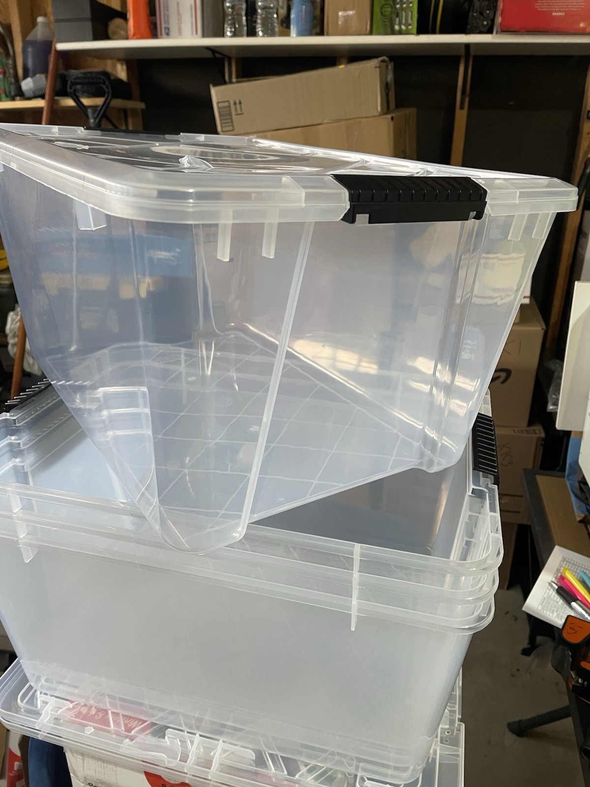 3-Pack Greenmade InstaView 45 Multi-Use Storage Bins, Clear - photo 3