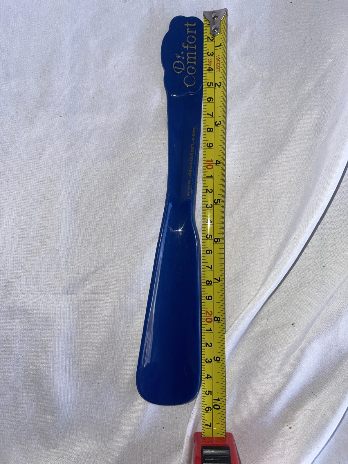 Dr. Comfort Long Blue Plastic Shoe Horn - 10 Inches