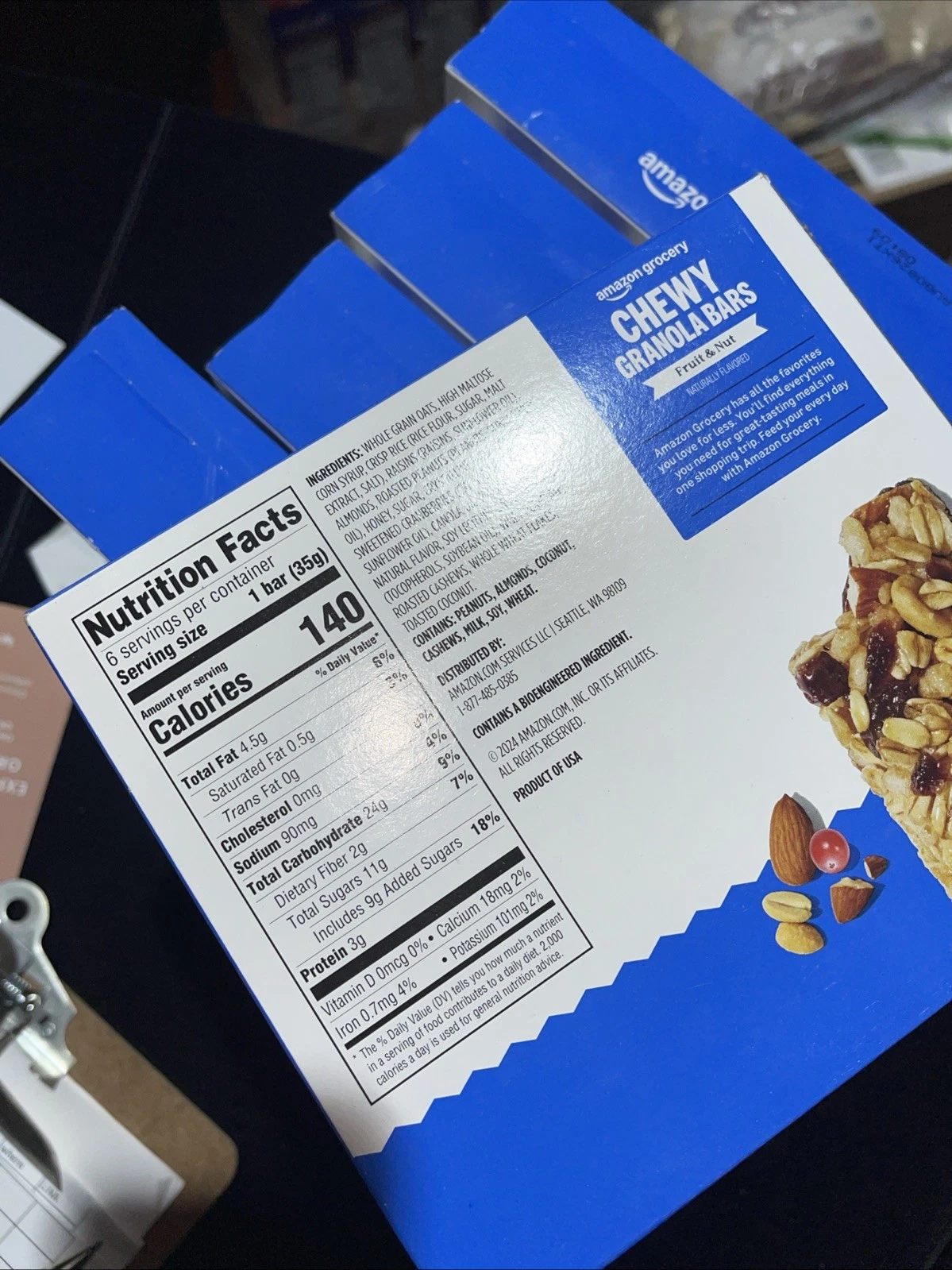 5 Packs Of Delicious 6 Count Fruit & Nut Chewy Granola Bars - 7. - photo 2