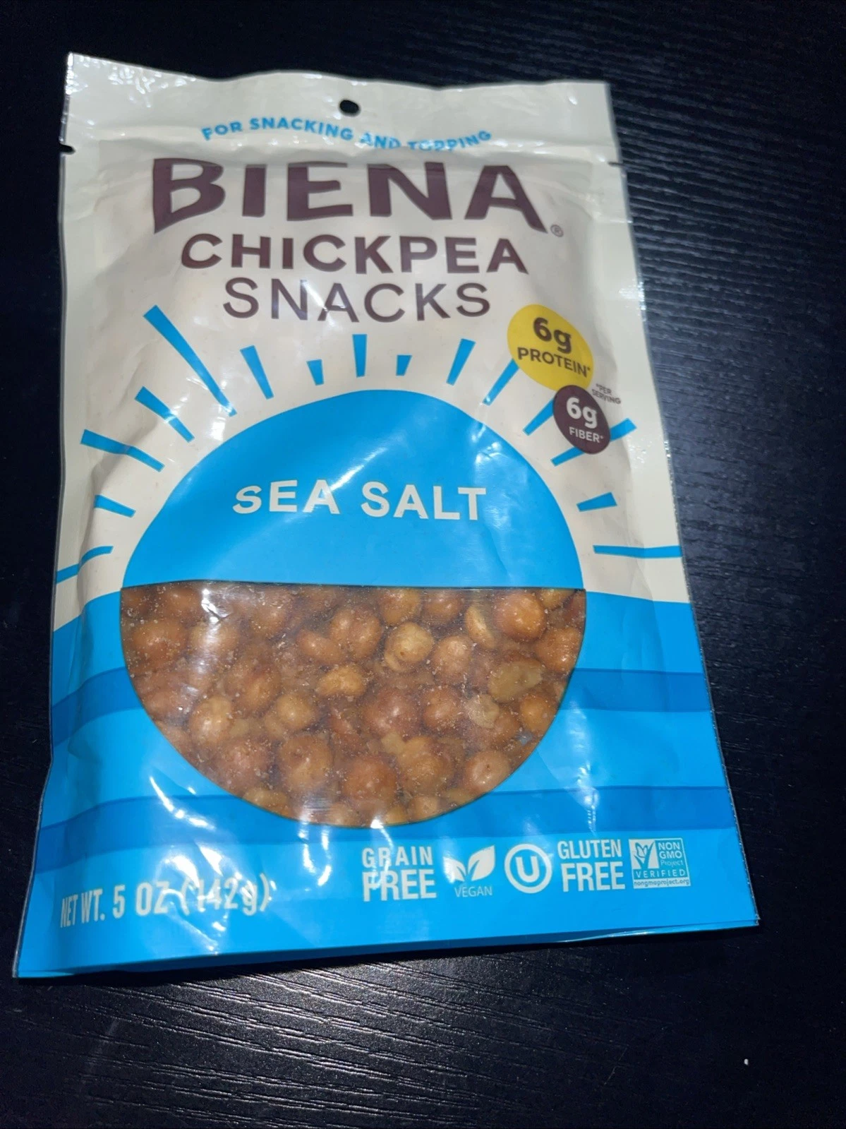 BIENA Chickpea Snacks, Sea Salt, 5 oz - photo 2