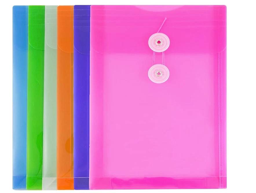JAM PAPER Plastic Envelopes with Button & String Tie - 6 1/4 x 9 - photo 4