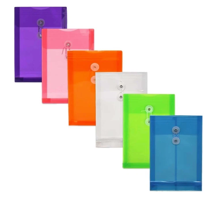 JAM PAPER Plastic Envelopes with Button & String Tie - 6 1/4 x 9 - photo 5