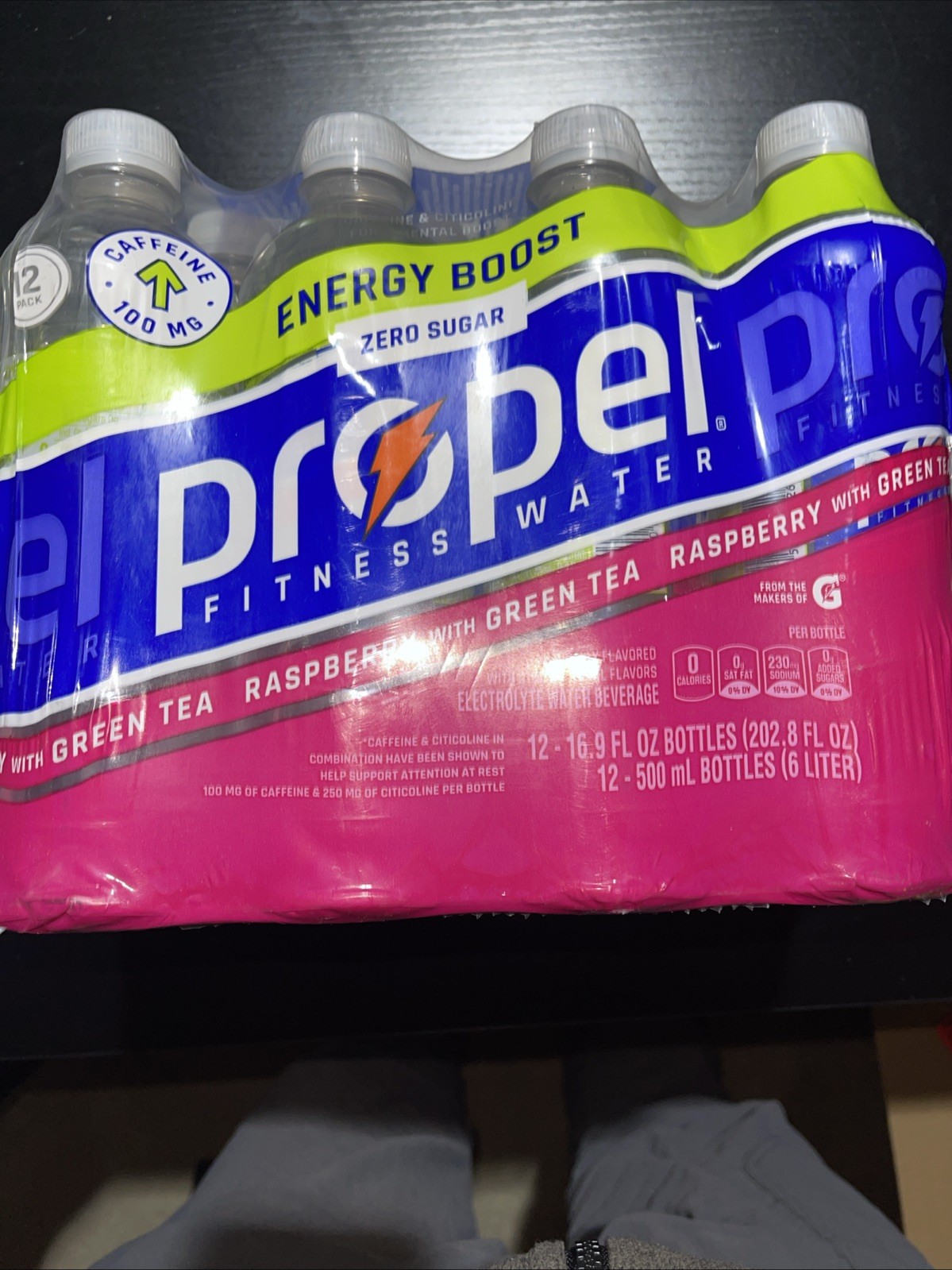 Hydrate & Energize Raspberry Green Tea Electrolytes - 12 Bottles