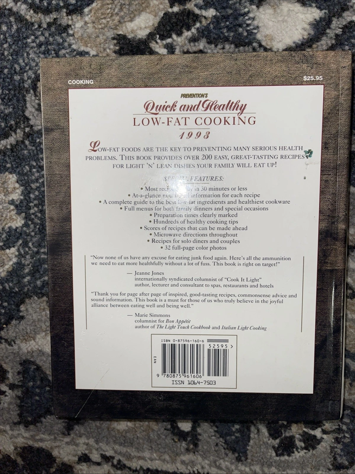 Prevention's Quick and Healthy Low-Fat Cooking - Hardcover - photo 2