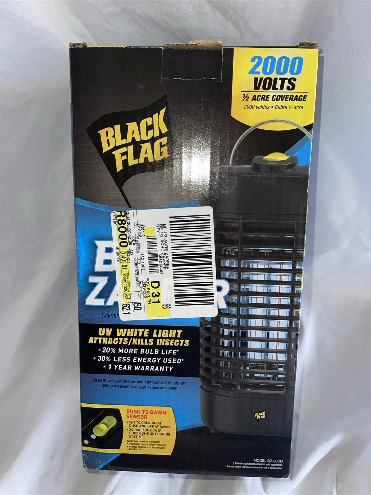 Black Flag Bug Zapper 2000 Volt Insect Killer BZ-20 + Bulb - photo 3
