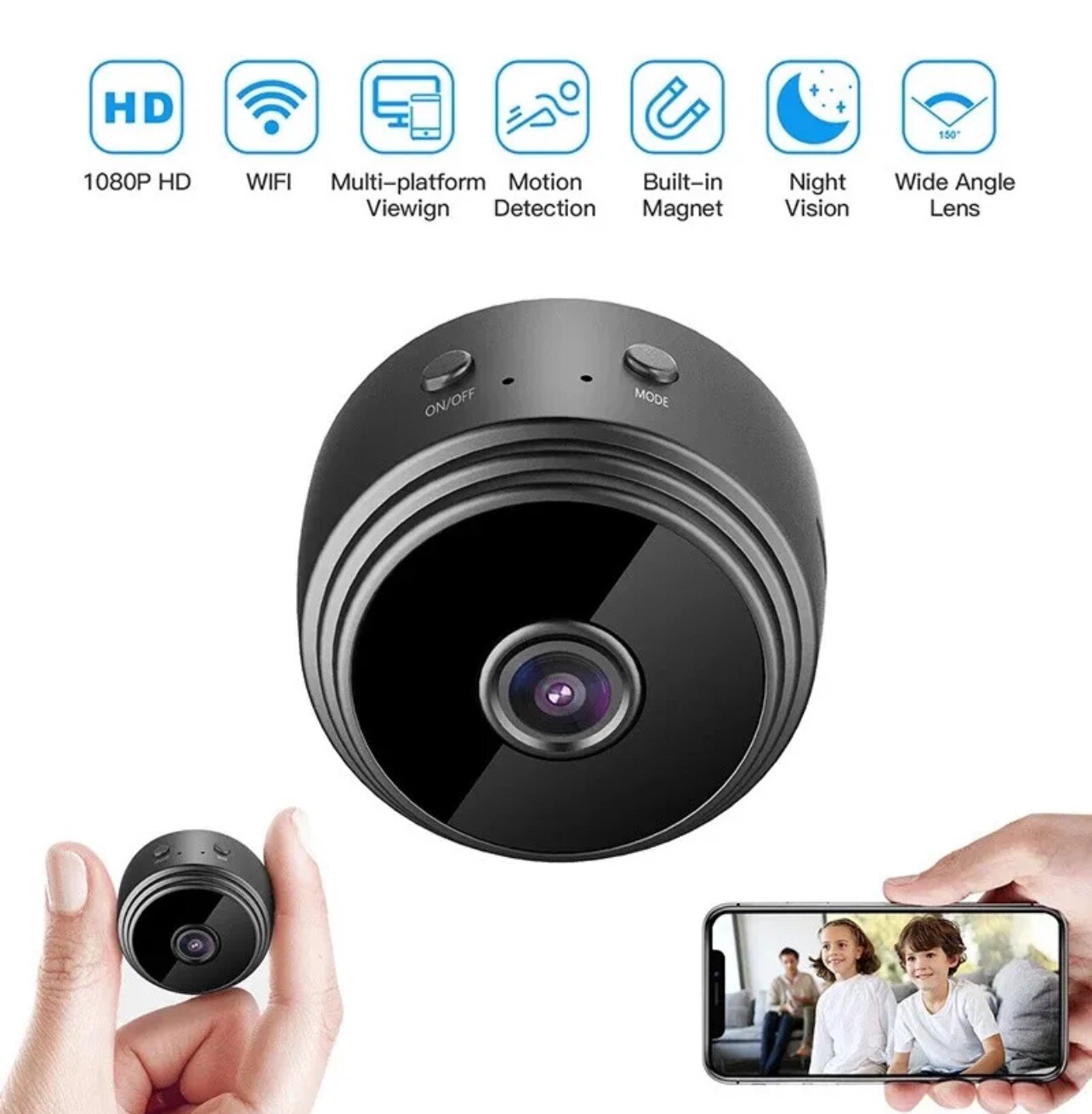 A9 Mini Camera Wifi 1080P HD IP Camera Magnetic Wireless Night V - photo 2