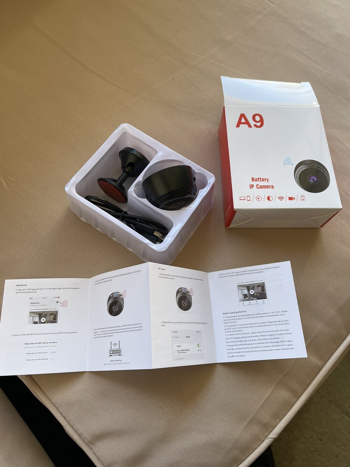 A9 Mini Camera Wifi 1080P HD IP Camera Magnetic Wireless Night V - photo 3