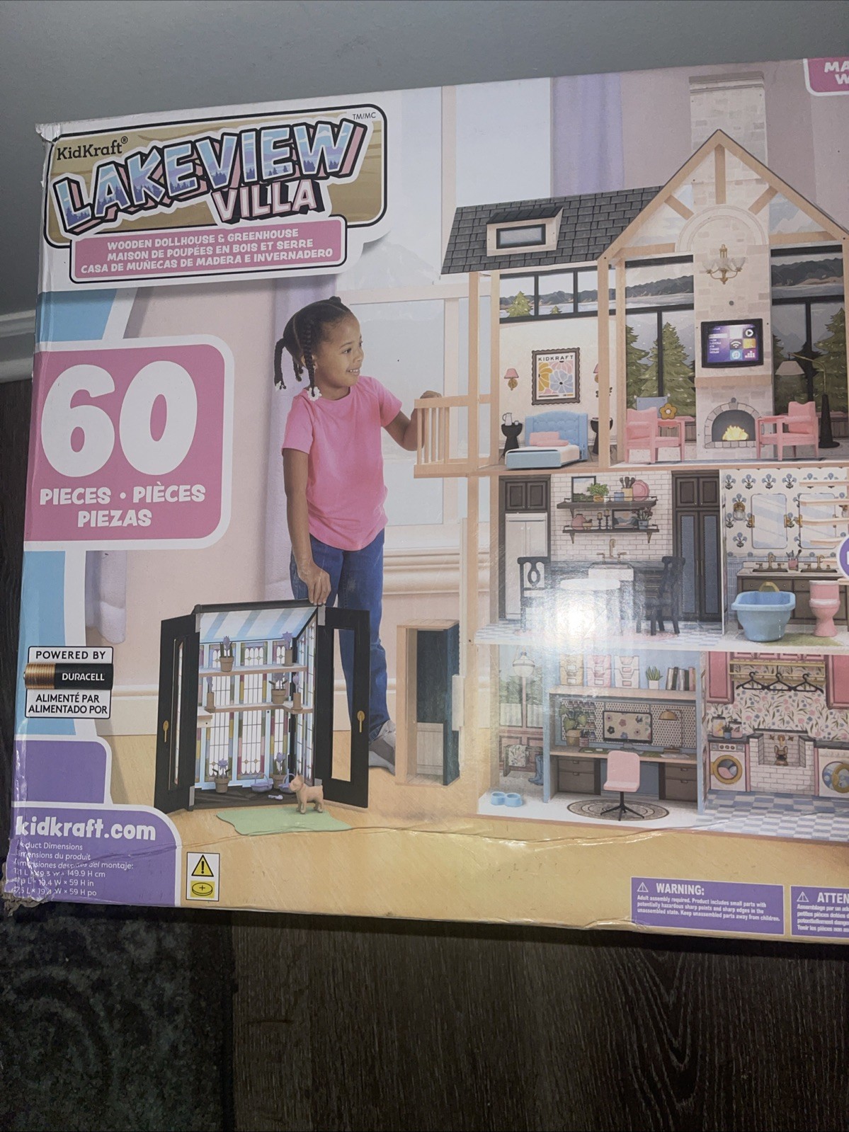 KidKraft Lakeview Villa Huge Wood Doll House & Greenhouse with 6 - photo 2
