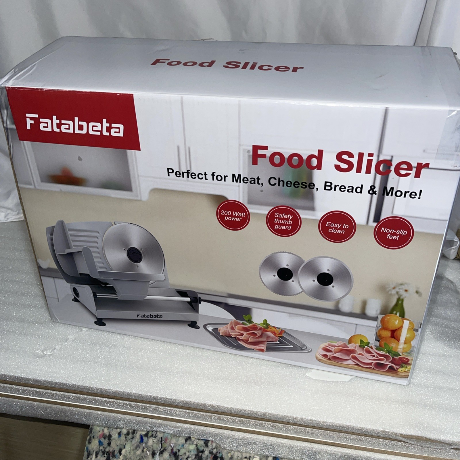 Fatabeta 200W Electric Meat Slicer for Home