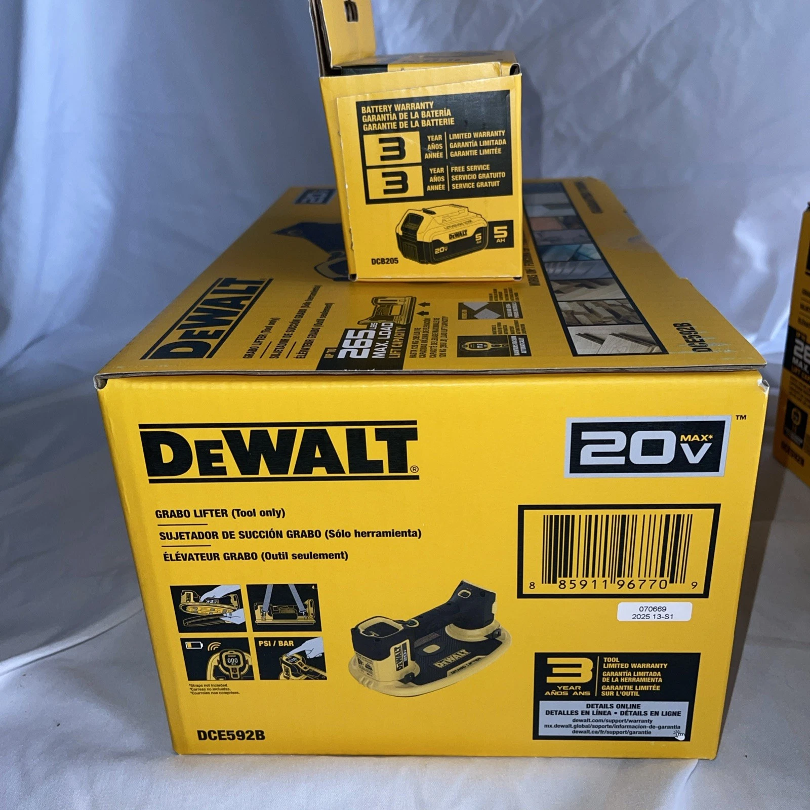 DeWALT 20v Max GRABO Lifter (DCE592B) w/ 5Ah Battery - photo 2