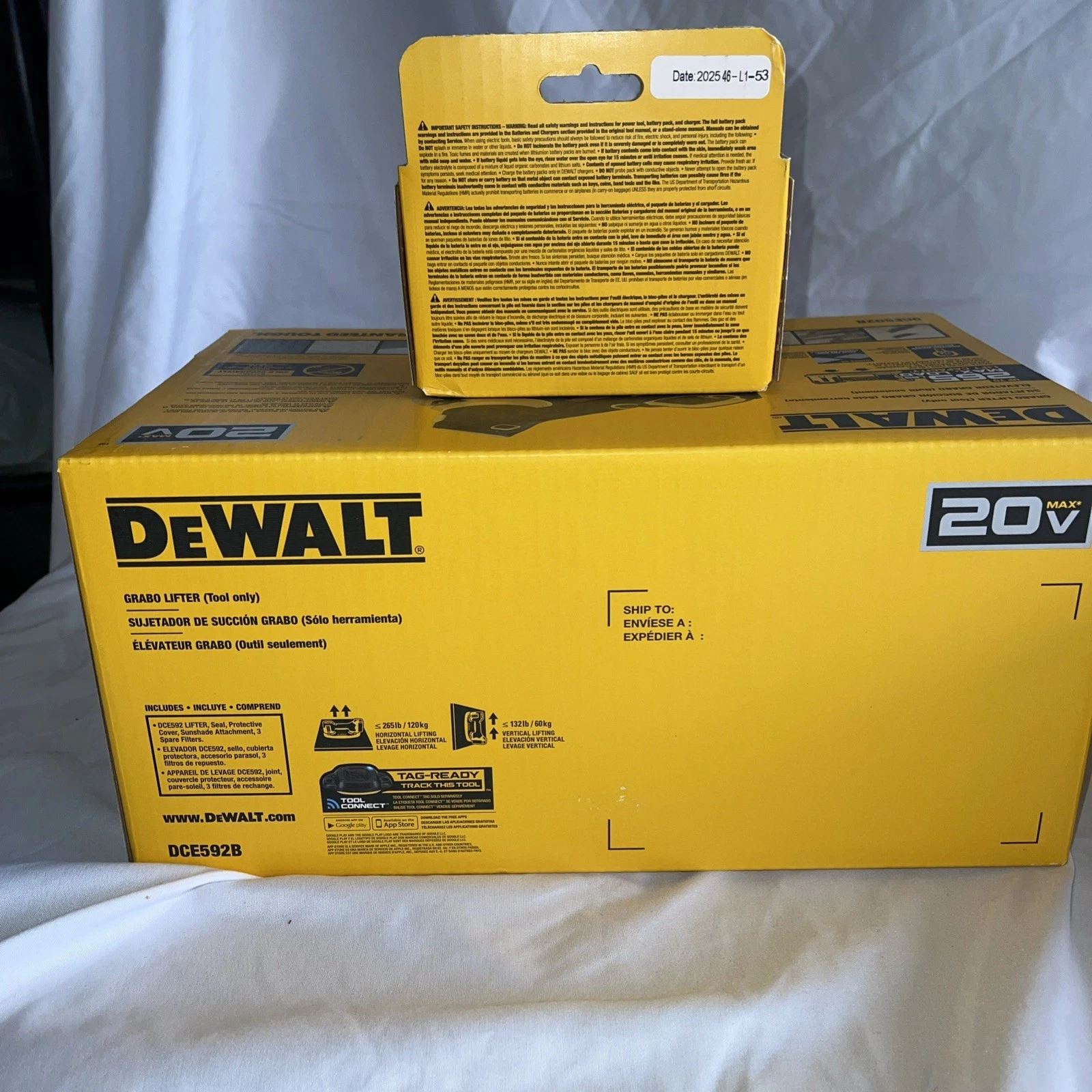 DeWALT 20v Max GRABO Lifter (DCE592B) w/ 5Ah Battery - photo 3