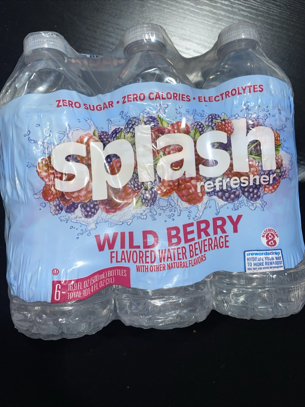 Splash Refresher Flavored Water Bottles - Wild Berry (6-Pack) - photo 2