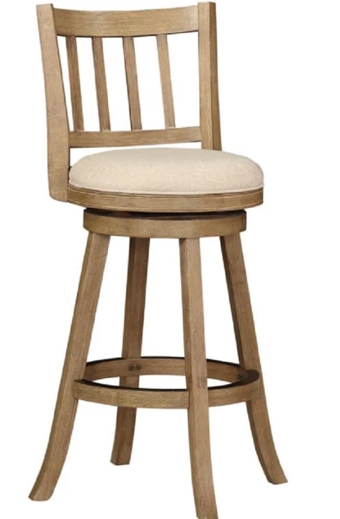 Sheldon Bar Height Stool, 29-Inch, Driftwood Wire-Brush - photo 2