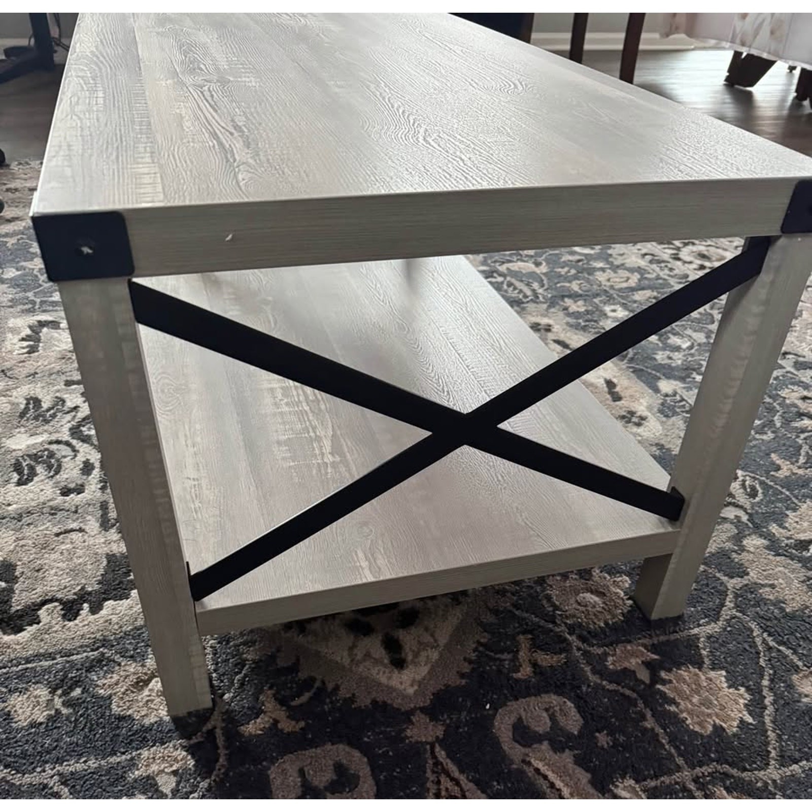 Walker Edison Sedalia Modern Farmhouse Coffee Table - Stone Grey - photo 2