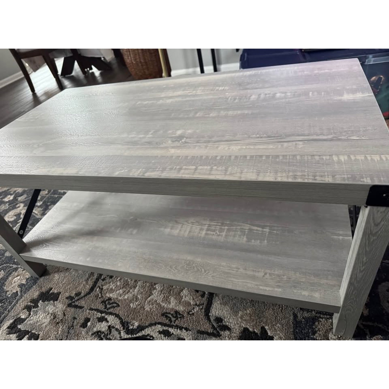 Walker Edison Sedalia Modern Farmhouse Coffee Table - Stone Grey - photo 5