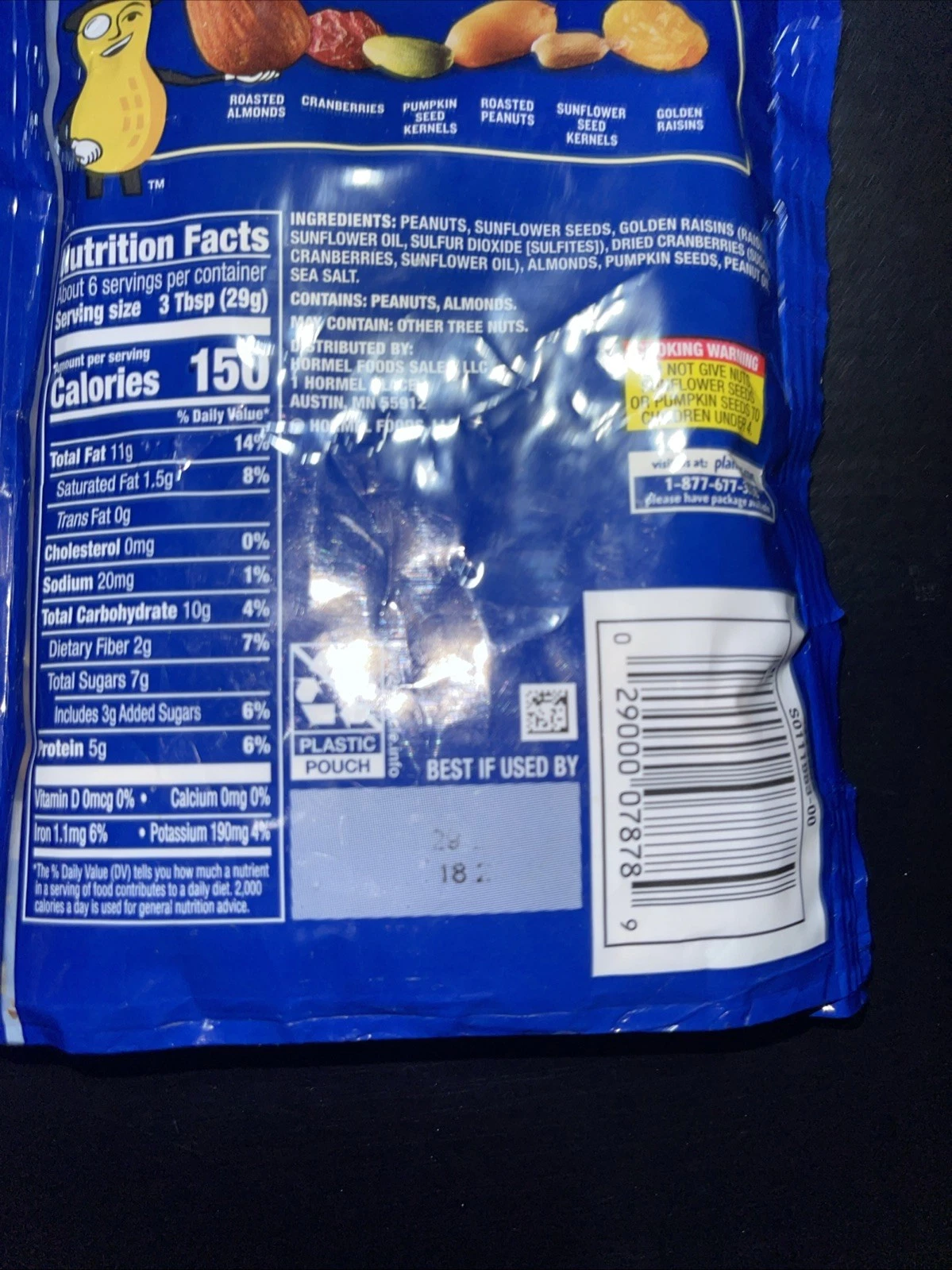 Planters Nuts, Seeds & Cranberries Trail Mix (6 oz Pouch) - photo 3