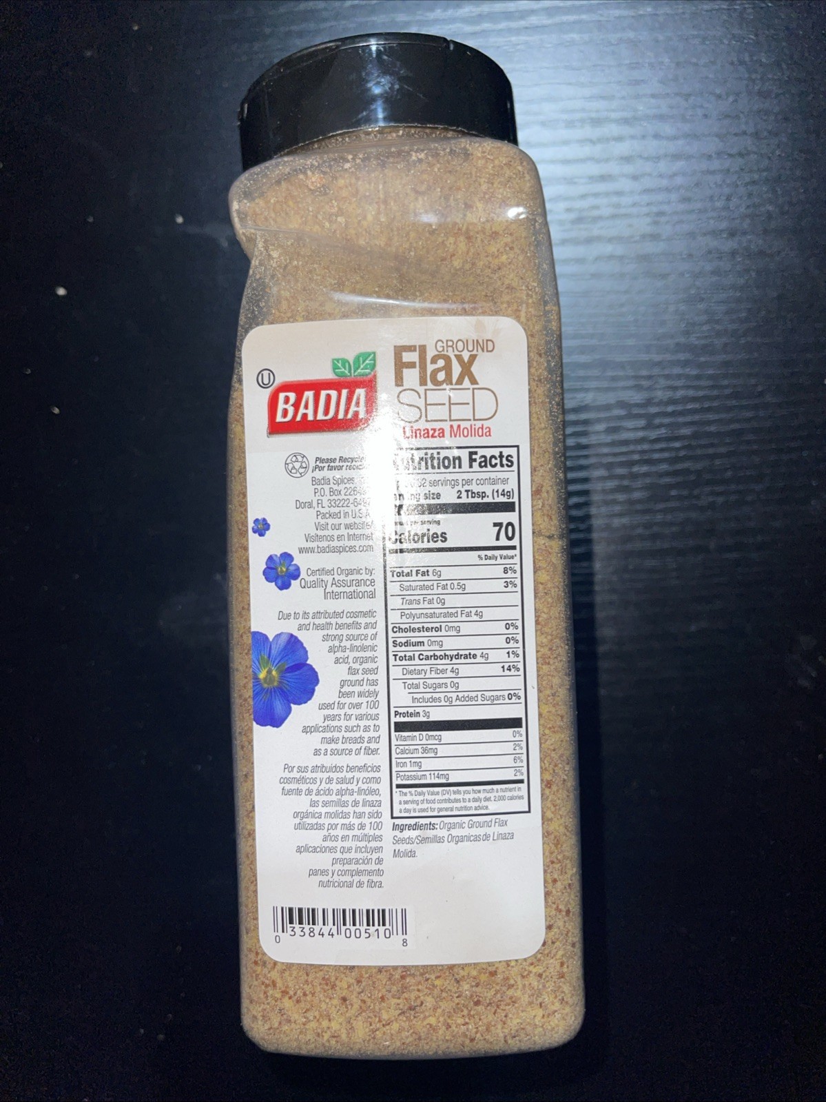 Organic Flax Seed 16 oz - Superfood for Baking & Smoothies - photo 4