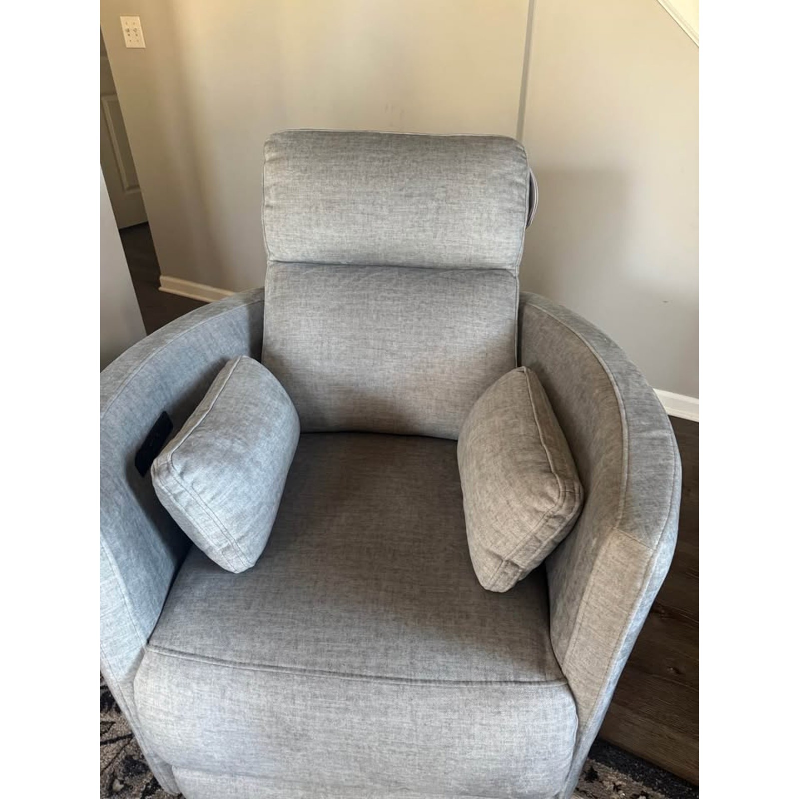 Set of 2 Darcy Fabric Power Swivel Glider Recliners