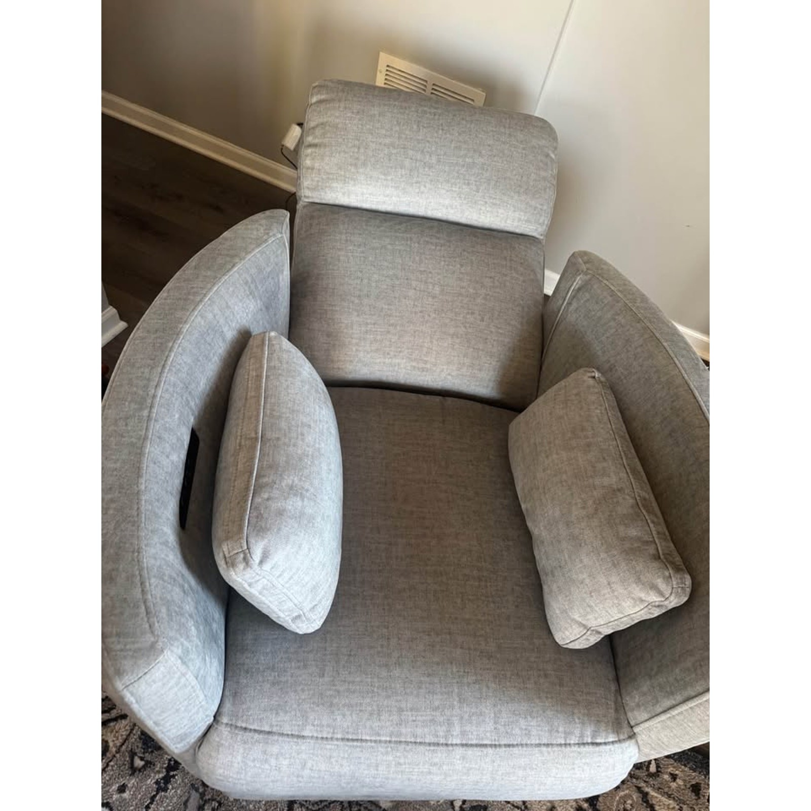 Set of 2 Darcy Fabric Power Swivel Glider Recliners - photo 2