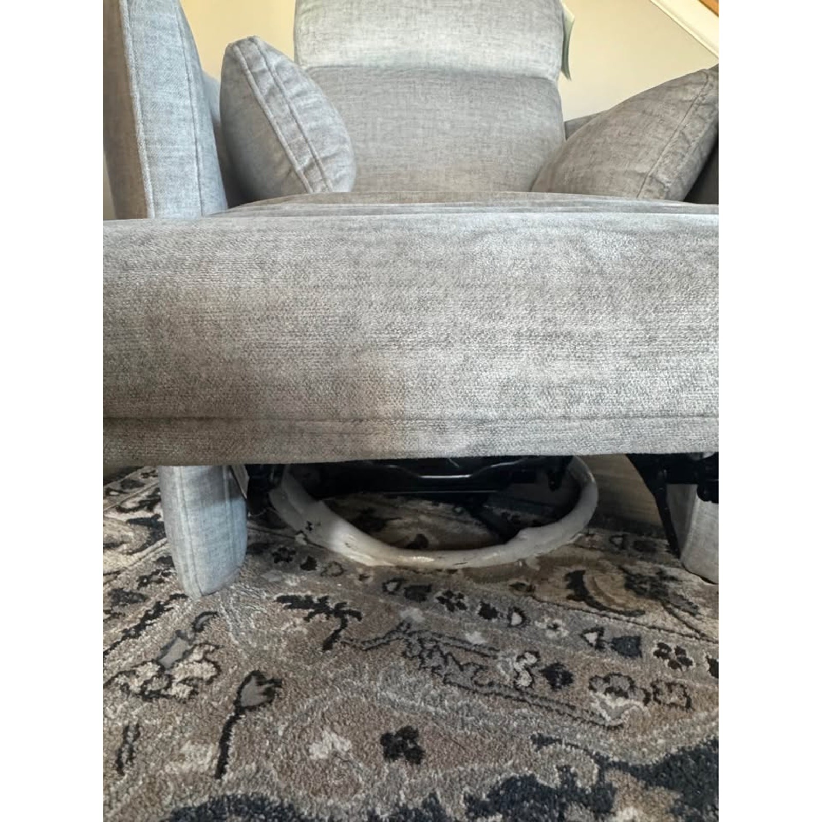 Set of 2 Darcy Fabric Power Swivel Glider Recliners - photo 4