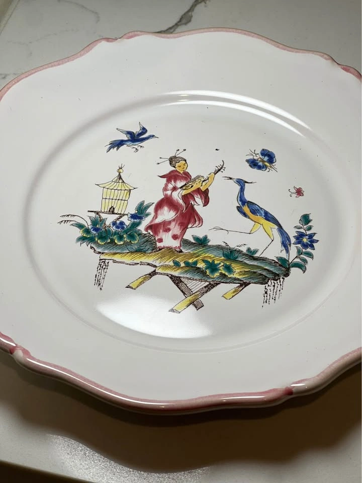 Pierre Motton Gien Chinoiserie Plate for Tiffany & Co. - Chipped - photo 4