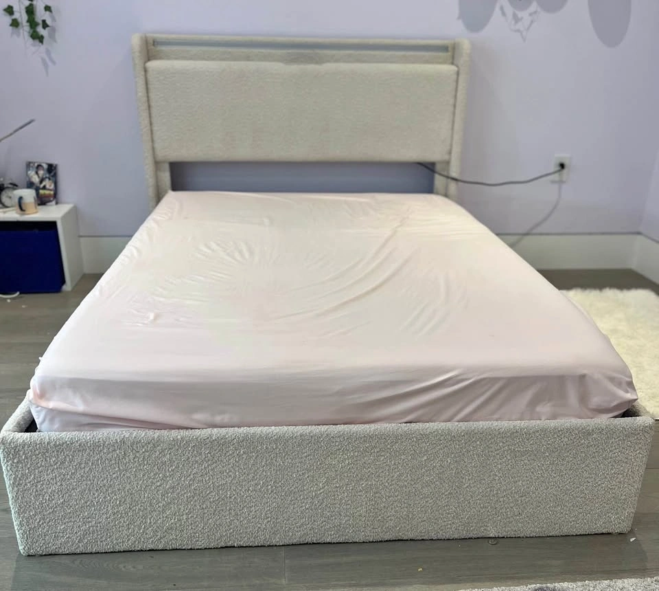 Upholstered Bed Frame with Headboard