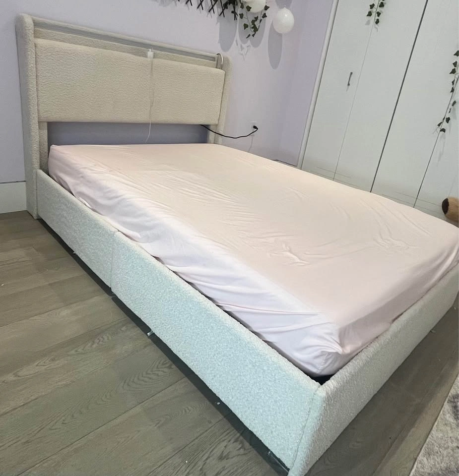 Upholstered Bed Frame with Headboard - photo 2