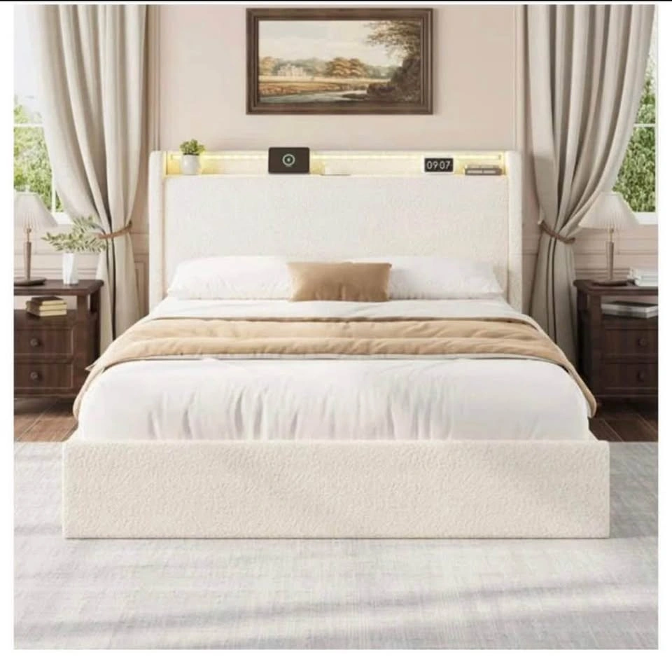 Upholstered Bed Frame with Headboard - photo 5