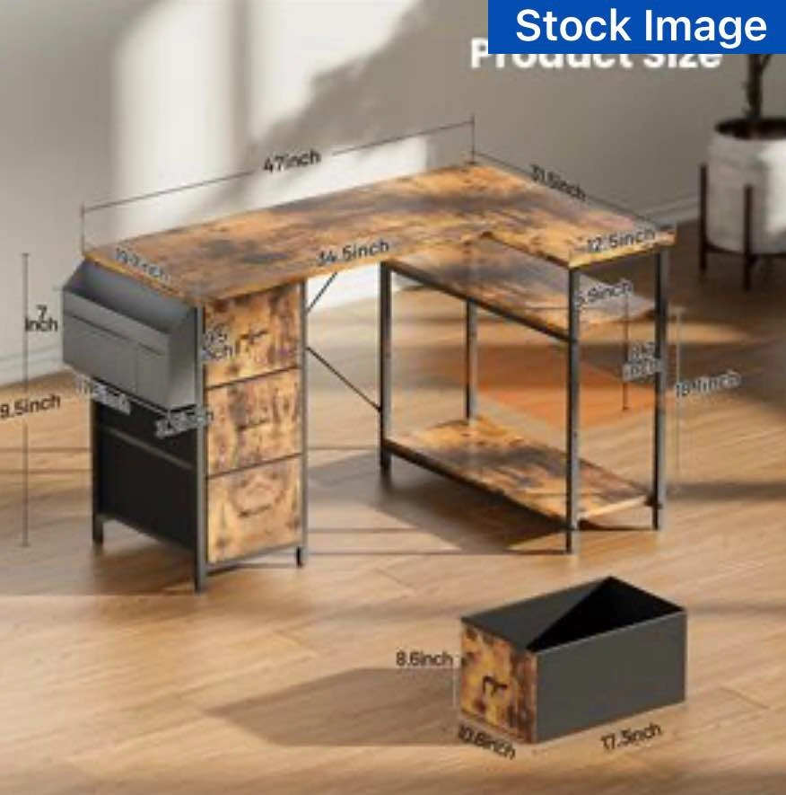 L-Shaped desk with storage - photo 3